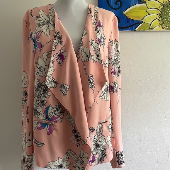 NY Collection-flowy flower soft pink blazer NBW makes any outfit complete😀 - Picture 1 of 9